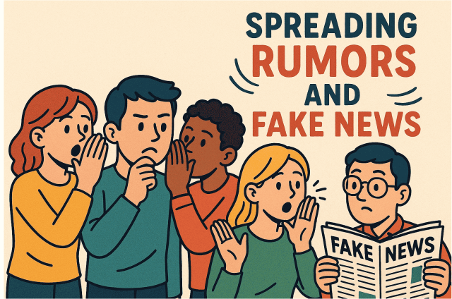Spreading rumors and fake news